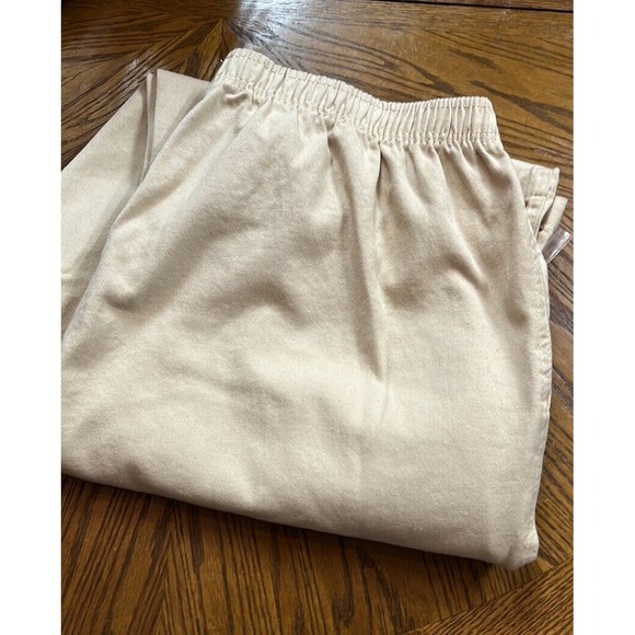 Woman Within Size 22W Plus Beige ‎ Pants Pockets Stretch Casual High-Rise NWOT - Picture 1 of 6
